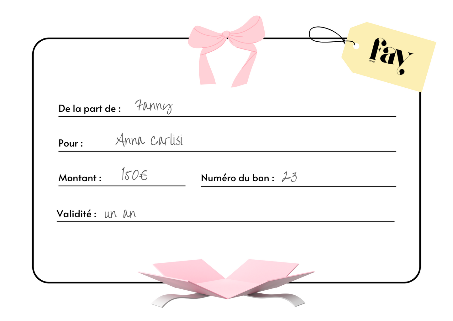 Carte-cadeau Fay Store