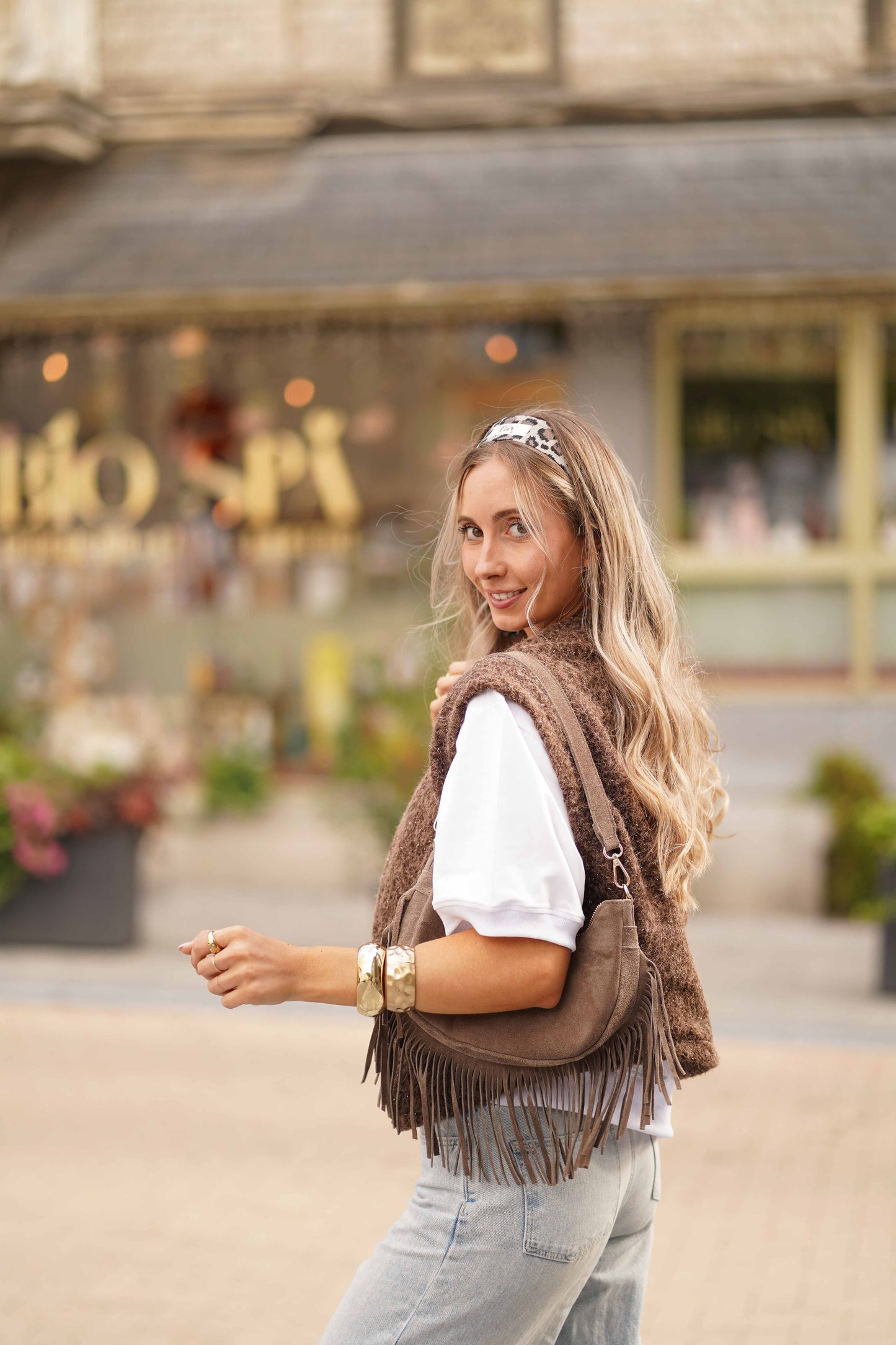 Gilet Orion Pailleté marron
