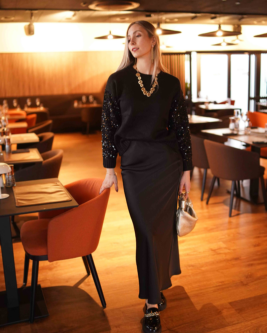Pull Sequina noire