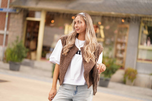Gilet Orion Pailleté marron